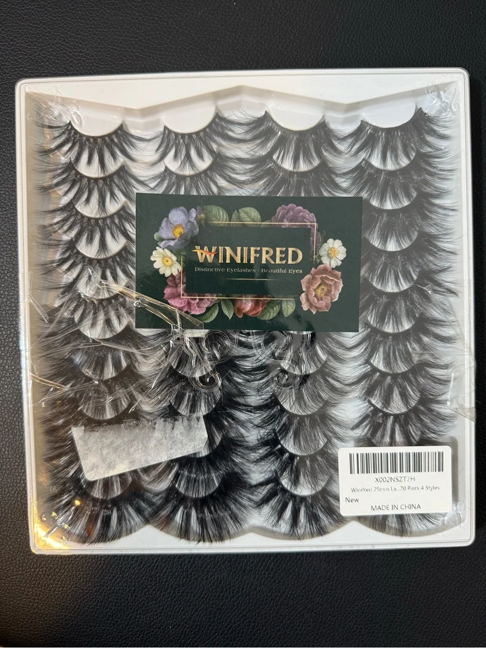 Pack of 20 Black Dramatic False Eyelash Set - Multi-Pair Volume Lashes Theatre